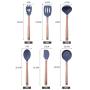 Kitchen Silicone Kitchenware Set of 6 High Temperature Wood Handle Silicone Nonstick Cookware Spoon Shovel Suitable for baking