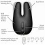 New Luxury Edition Form 2 &quotVibration in Stereo&quot Dual-Motor Silicone Waterproof Rechargeable Vibrator from Jimmy Jane, Dark Black + 4 oz Anti-Bacterial Spray Toy Cleanser