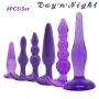 1OP6721 Purple Set 6 Piece Silicon Massager Toys for Woman