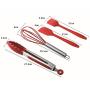 QKa 10pcs Kitchen Utensil Set, 100% Grade Silicone ? BPA Free ? Non-Scratch ? Heat Resistant Silicone Kitchenware, Non-Stick Kitchen Baking Tools 10 Sets