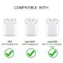 AirPods Case, Silicone Cover with U Shape Carabiner,360°Protective,Dust-Proof,Super Skin Silicone Compatible with Apple AirPods 1st/2nd (Dark Green)