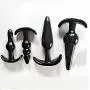 Medical Silicone Trainer Kit,Beginner Set,4pcs/Set Soft Plugs Toys for Women and Men (Black)