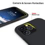 SURPHY Silicone Case Compatible with iPhone 11 Pro Max Case 6.5 inch, Liquid Silicone Full Body Thickening Design Phone Case (with Microfiber Lining) for iPhone 11 Pro Max 6.5 2019, Black