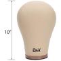 GEX 20"-24" Cork Canvas Block Head Mannequin Head Wig Display Styling Head With Mount Hole 22"