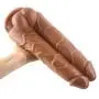 9.8 Inch Realistic Double Layer Silicone Toy with Strong Suction Cup