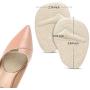 Metatarsal Pads - 12 pcs Soft Forefoot Pads - High Heel Inserts - Shoe Filler for Too Big Shoes Women - Ball of Foot Cushions for Pain Relief