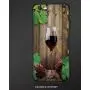 Customized iPhone 6 Case | iPhone 6S Case | Shockproof,Lightweight,Scratch Resistant,Modern,Wine Glass Grapes Rustic Wood Kitchenware Home and Cafe Interior Art Design Decorative,Brown Green Burgundy