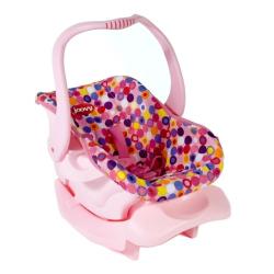 Doll Toy Car Seat - Pink Dot