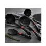 Kitchenware Utensils Set 5 Piece Silicone Nylon Heat Resistant Non-Stick Cooking Professional Spoon shovel Tools Black