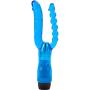 Wowlife 2014 Style Women Female Sex Toy Vaginal Intercourse Anal Double Pleasure Dual Stimulating Jelly Silicone Clit Clitor Clitoral G-spot Dual Penetrator Vibrator Vibrating Vibration Penis Anal Plug Beads Sex Massager Masturbation Toys Persona Sexual M