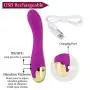 Waterproof Vibrator Dildo for Women with 10 Vibration Modes, EVERFUN Silicone G Spot Vibrator Clitoris Stimulator Adult Sex Toys (Purple)