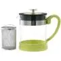 GROSCHE Valencia Personal Sized Teapot 20 oz. / 600 ml (Green) Made with Borosilicate Glass, Stainless Steel and Silicone