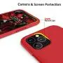 SURPHY Silicone Case Compatible with iPhone 11 Pro Max Case 6.5 inch, Liquid Silicone Full Body Thickening Design Phone Case (with Microfiber Lining) for iPhone 11 Pro Max 6.5 2019, Red