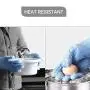 Everymony Home Kitchenware Silicone Cleaning Dish Heat Reusable Silicone Gloves (Blue)