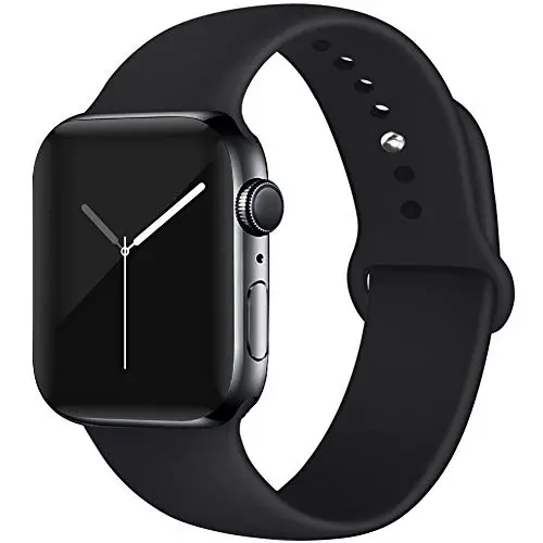EXCHAR Sport Band Compatible with Apple Watch Band 40mm 38mm 44mm 42mm, Soft Silicone Strap, Replacement Wristband for iWatch Band Series 5 4, Series 3, 2, 1