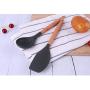 Kitchenware Set, 11 Piece Silicone Cooking Sets Wooden Handle Set Cooking Turner Clamps For Nonstick Cookware
