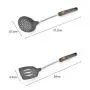 Jdeepued Silicone kitchenware 6 Pieces Silicone Cooking Utensils Kitchen Utensil Set Cooking Tools for Nonstick Cookware Includes Turners Pasta Fork Soup Spoon and More Gray Silicone Kitchen Utensils