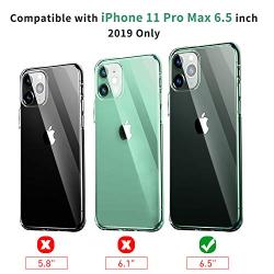 VATI Compatible with iPhone 11 Pro Max Case with 1X Screen Protector iPhone 11 Pro Max, Tempered Glass Back Soft TPU Bumper Edge, Clear iPhone 11 Pro Max Cases Cover for iPhone 11 Pro Max 6.5 inch