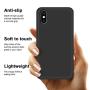 iPhone Xs Case, iPhone X Case, Anuck Soft Silicone Gel Rubber Bumper Case Anti-Scratch Microfiber Lining Hard Shell Shockproof Full-Body Protective Case Cover for iPhone X/Xs 5.8" 2018 - Black
