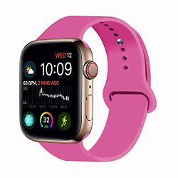 VATI Sport Band Compatible for Apple Watch Band 38mm 40mm 42mm 44mm, Soft Silicone Sport Strap Replacement Bands Compatible with 2019 Series 5 iWatch Apple Watch Series 4/3/2/1, Sport, Nike+, Edition