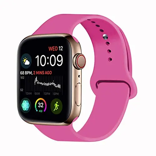 VATI Sport Band Compatible for Apple Watch Band 38mm 40mm 42mm 44mm, Soft Silicone Sport Strap Replacement Bands Compatible with 2019 Series 5 iWatch Apple Watch Series 4/3/2/1, Sport, Nike+, Edition