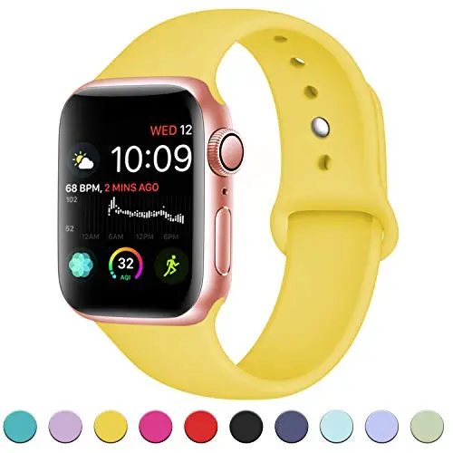 DaQin Band Compatible with Apple Watch 38mm 40mm 42mm 44mm for Women and Men, Sport Replacement Wristbands for iWatch Series 5 Series 4 Series 3/2/1, S/M, M/L