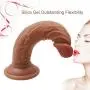 CCZTOY Dual-Layer Liquid Pseudophallic Silicone Simulator for Female Masturbatiǒn for Fun Toy T-Shirt (Color : Brown)