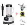 Eu/Uk/Us/Au Plug 3Hp 2200W 2L Commercial Grade Professional Ice Smoothie Blender Mixer Juicer Food Processor 220V/110V,White Bladedrivetool,Uk Plug