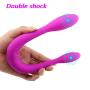 Silicone Waterproof Double Head Massager is an Energetic 7 Frequency Slim Toy for Men and Women
