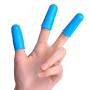 Frienda 12 Pieces Hot Glue Gun Finger Caps Silicone Finger Protectors for Hot Glue Wax Rosin Resin Honey Adhesives Scrapbooking Sewing in 3 Sizes (Blue)