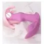 Pink Wearable Remote Control G-Spot, Clitoris & Anal Waterproof Silicone Butterfly Vibrator Dildo Adult Sex Toy