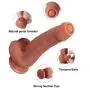 8.5 Inch Realistic Soft D?`ld?s with Strong Suction Cup-Relaxation Massager Wand Toys-100% Silicone Material