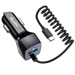 Compatible Samsung Galaxy S10/S10 Plus/S10e/S9/S9 Plus/S8/S8 Plus/Note 10 Plus/10/9/8 Car Charger, USB C Car Charger with USB C Charging Cable for Google Pixel 2/XL, LG G7 G5 Type C Car Charger