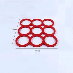 ZhiGe Cup Mat,Trivet Pack of 3 Piece Heat-Resistant Silicone Insulation mat Kitchen Pot Cushion Coaster kitchenware 1616cm