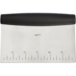 AmazonBasics Multi-purpose Stainless Steel Bench Scraper and Chopper - 201