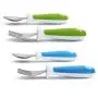 Munchkin 4 Count Raise Toddler Fork and Spoon, Blue/Green, 12+