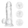 7 Inch Clear Dildo, Shanhai Silicone Waterproof Realistic Sex Penis with Suction Cup Vaginal G Spot Toy for Women and Couples