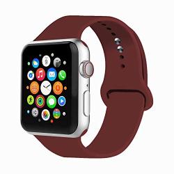 IYOU Sport Band Compatible with Watch Band 38MM 42MM 40MM 44MM, Soft Silicone Replacement Sport Strap Compatible with 2019 Watch Series 5 2018 Watch Series 4/3/2/1