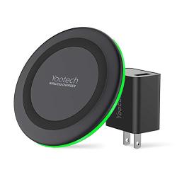 Yootech Wireless Charger, Qi-Certified 10W Max Wireless Charging Pad with QC3.0 AC Adapter, Compatible with iPhone 11/11 Pro/11 Pro Max/Xs MAX/XR/XS/X/8,10W for Galaxy Note 10/Note 10 Plus/S10