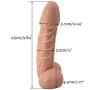 9.8 Inch Realistic Double Layer Silicone Toy with Strong Suction Cup