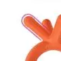 Comotomo Silicone Baby Teether, Orange