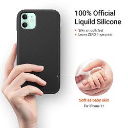 TORRAS Liquid Silicone iPhone 11 Case, Full Covered Shockproof Protection Slim Rubber Cover with Microfiber Cushion Phone Case for iPhone 11 6.1 inch (2019), Black