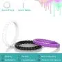 Zollen 12 Packs Silicone Wedding Rings for Women, Thin Braided Rubber Wedding Bands Stackable Ring, Hypoallergenic Silicone