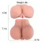 3.7Lbs Lifelike TPE S?-X D?-ll Realistic 3D Love Toys for Adult Man Body Relaxing Tool Tan