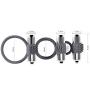 Silicone Triple Vi`br?tórs Co Ckring Mens P-??-?? Ring Lock Ring Toy