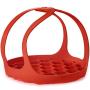 Goldlion Silicone Sling Lifter Accessories Compatible with Instant Pot 6 Qt and 8 Qt, Ninja Foodi 6.5 Qt and Other Brand Pressure Cookers, Red