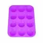 Silicone Muffin Pan, Non Stick Silicone Molds Baking for 12 Cup Muffin Tin (Purple)