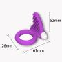 Powerful Vibrating Cock Ring Vibrator -Waterproof Silicone P Enis Ring-Enhancing Adult S ex Toys for Male or Couples (Purple)