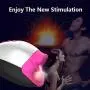 Risareyi Strong Thrusting Oral Massaging Cup For Men,Male Intelligent Heating Blow-job Toy,Genuine Silicone Body Adullt Toy