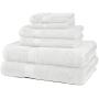 Pinzon 6 Piece Blended Egyptian Cotton Bath Towel Set - White